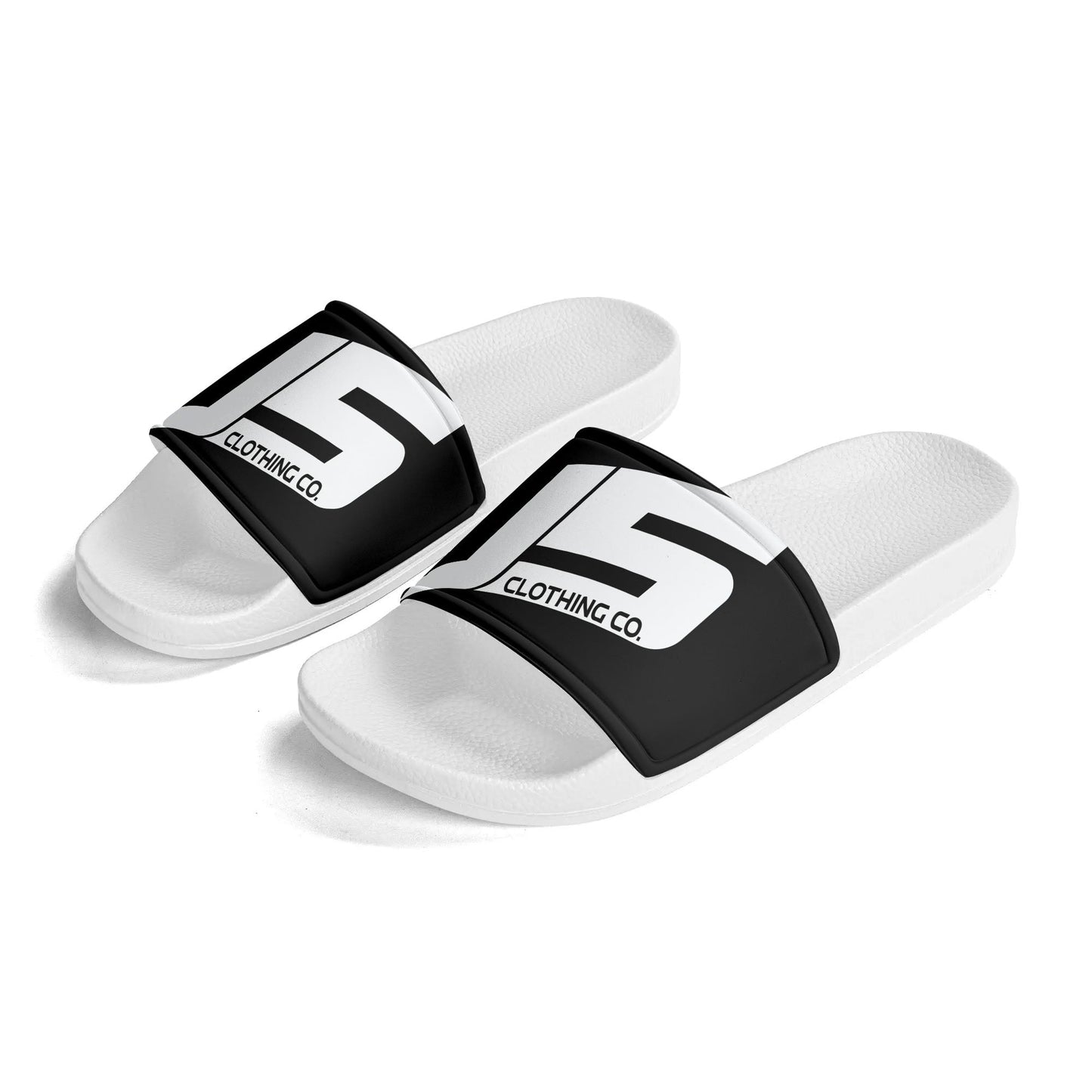 Kids PVC Black and White House Slides Sandals Bathroom Slippers - Johnny 5 Clothing