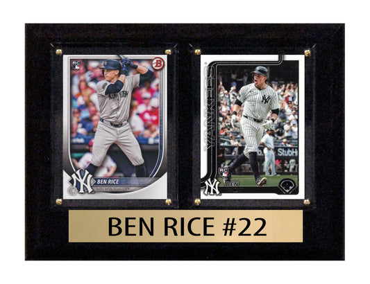 Ben Rice 2 Card 2025 Topps Bowman Plaque New York Yankees RC