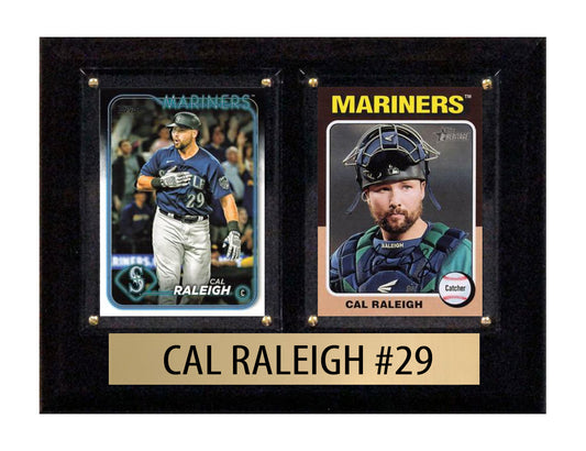 Cal Raleigh 2 Card 2025 2024 Topps Bowman Plaque Seattle mariners