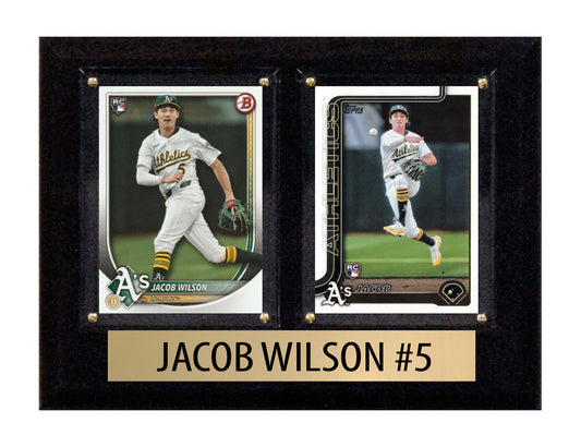 Jacob Wilson 2 Card 2025 Topps Bowman Plaque Athletics