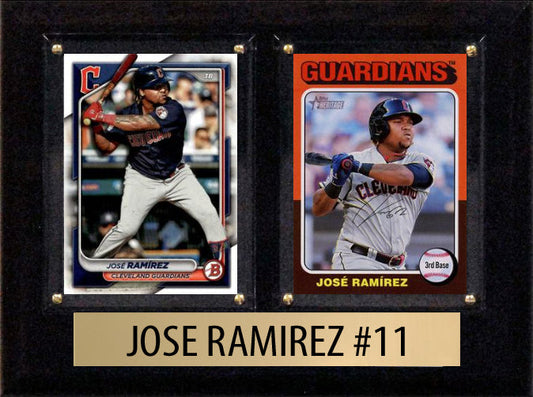 Jose Ramirez Cleveland Guardians 2024 Topps Bowman 2 Card Plaque 6x8