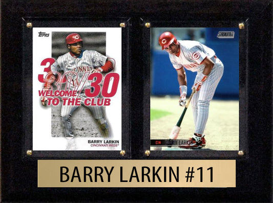 Barry Larkin Cincinnati Reds Topps Bowman 2 Card Plaque 6x8