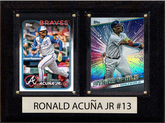 Ronald Acuna Jr Atlanta Braves 2024 2025 Topps Card Plaque 6x8