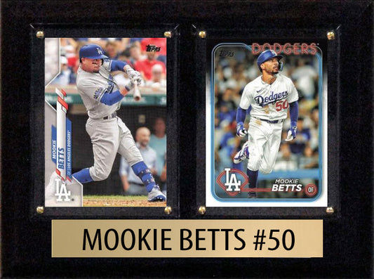 Mookie Betts LA Dodgers 2024 2025 Topps Stars MLB Card Plaque 6x8