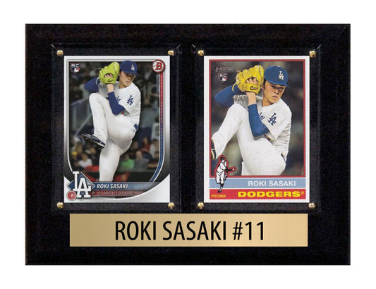 Roki Sasaki 2 Card 2025 Topps Bowman Plaque Los Angeles Dodgers