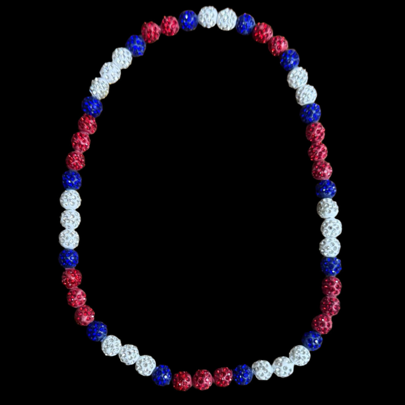 J5 All-Star Collection Baseball Necklace – 17” Bling Elastic Chain | Murica, Frostbite & Inferno Color Combos - Johnny 5 Clothing