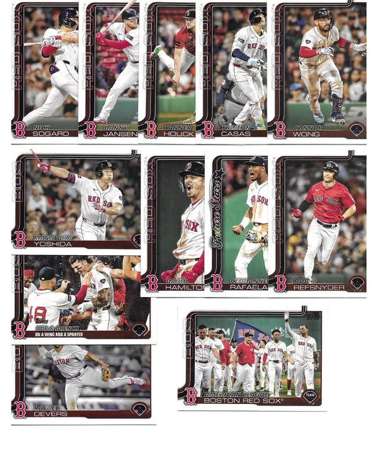 2025 Topps Series 1 Baseball Team Set 12 Cards Boston Red Sox Triston Casas