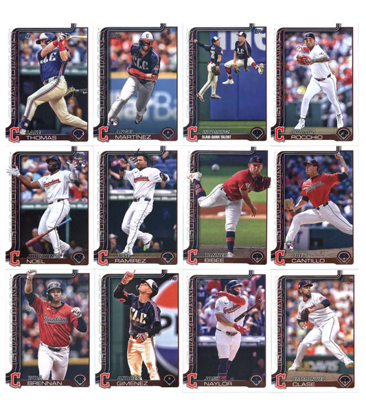 2025 Topps Series 1 Baseball Team Set 12 Cards Cleveland Guardians Jose Ramirez Noel RC