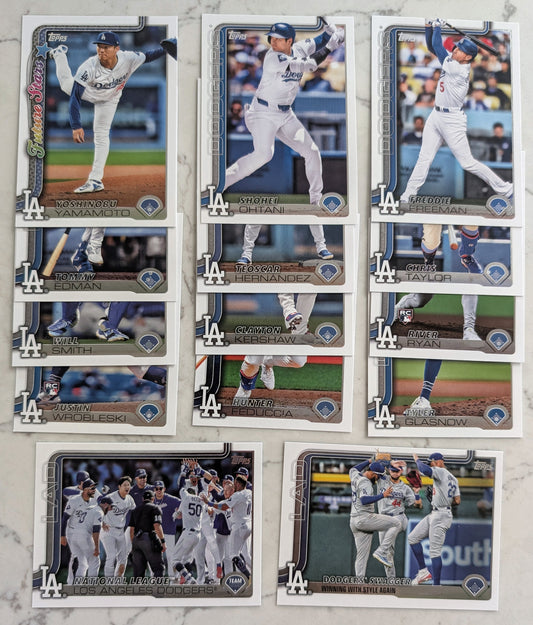 2025 Topps Series 1 Baseball Team Set 14 Cards LA Dodgers Shohei Ohtani Freeman