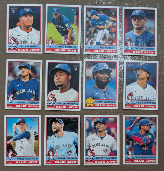 2025 Topps Heritage Baseball Team Set 12 Cards Toronto Blue Jays Vlad Guerrero Jr