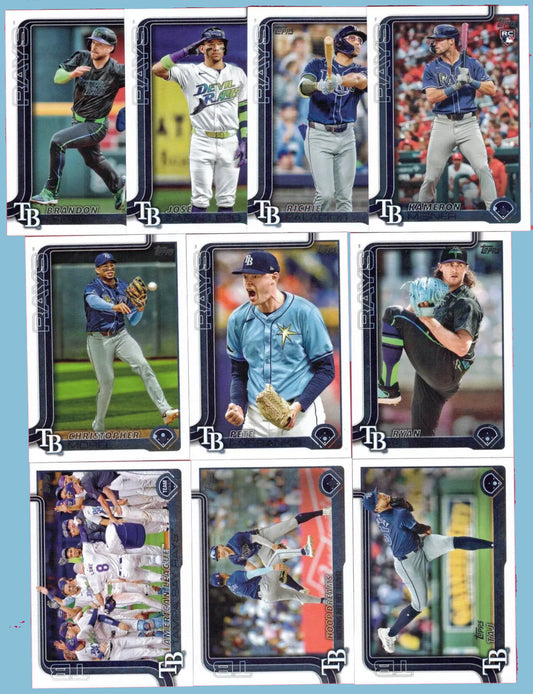 2025 Topps Series 1 Baseball Team Set 10 Cards Tampa Bay Rays Christopher Morel