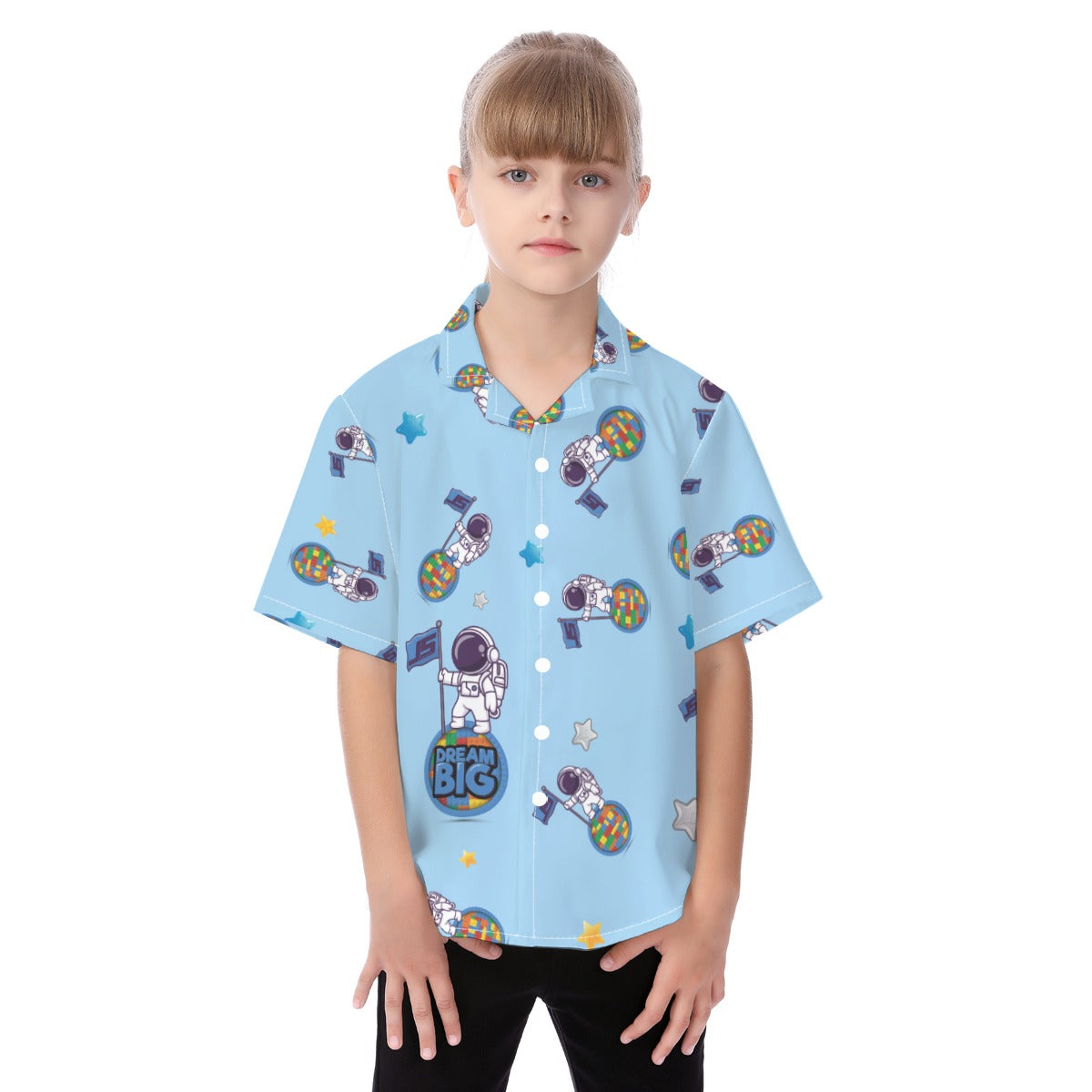 All-Over Print Kid's Hawaiian Vacation Shirt - Johnny 5 Clothing