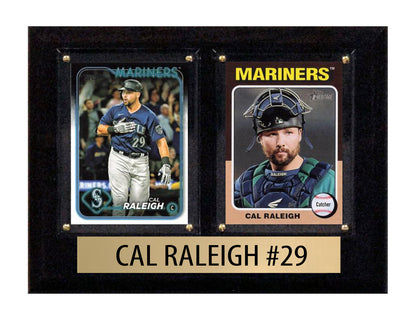 Cal Raleigh 2 Card 2025 2024 Topps Bowman Plaque Seattle mariners