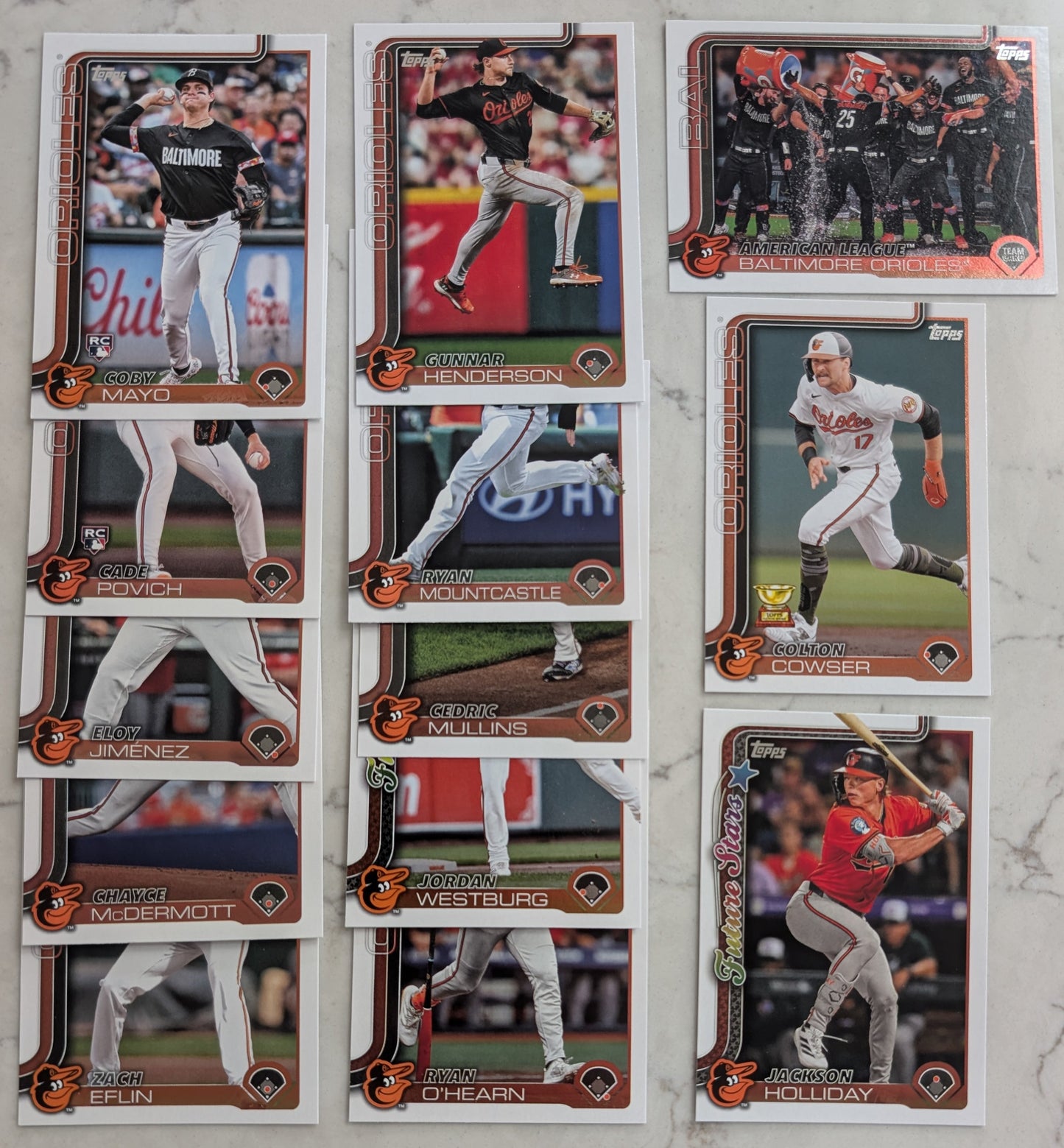 2024 Baseball Team Pack Orioles 20 Card Pack Ripken + 2025 Topps Series 1 Team Set