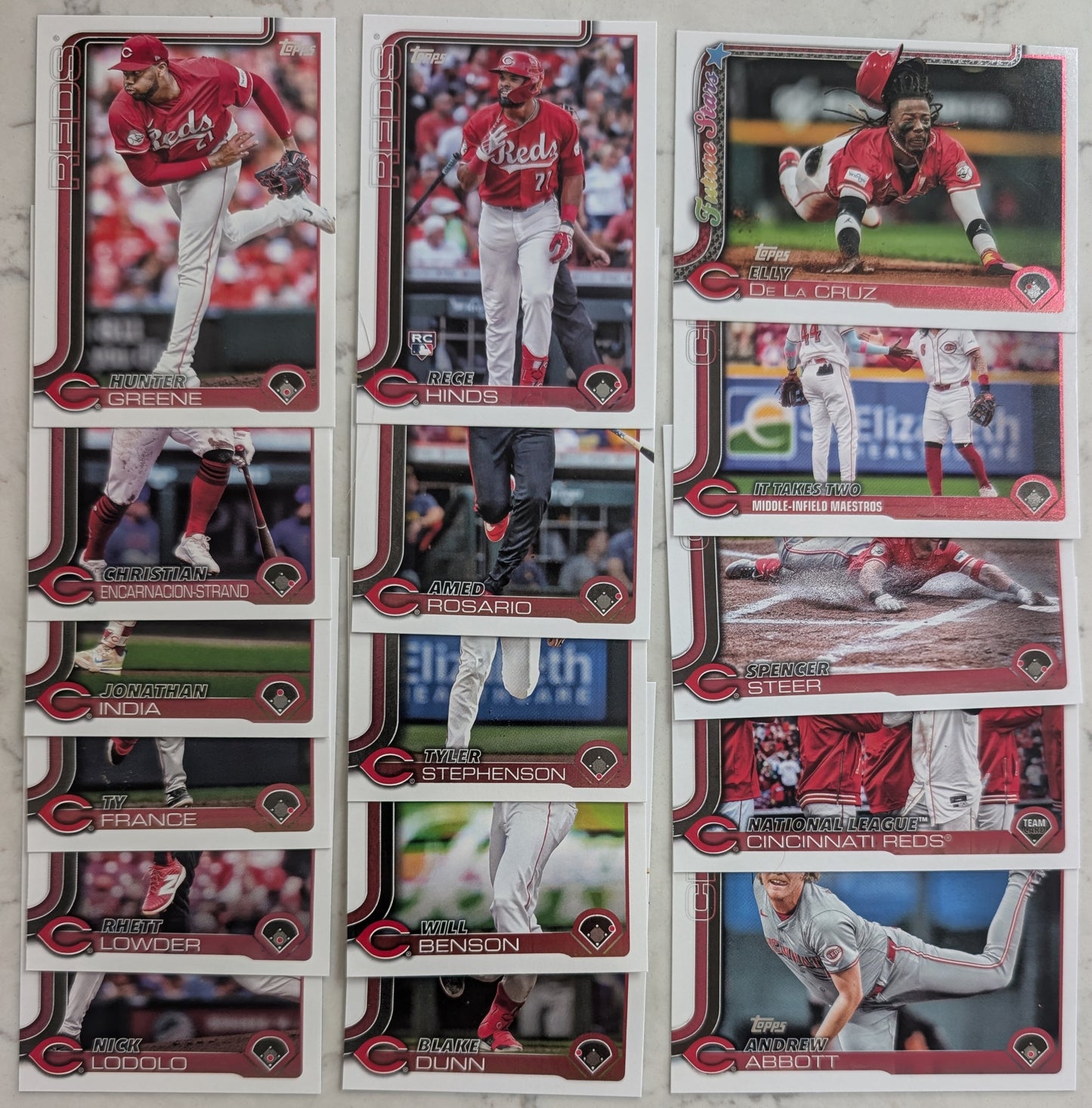 2024 Baseball Team Pack Reds 20 Card Pack Joey Votto + 2025 Topps Series 1 Team Set Elly De La Cruz
