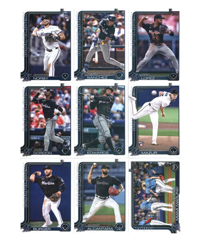 2024 Baseball Team Pack Marlins 20 Card Pack Mike Stanton + 2025 Topps Series 1 Team Set