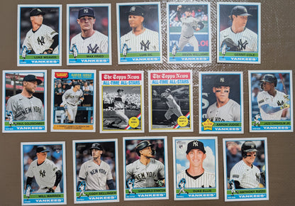 2025 Topps Heritage Baseball Team Set 16 Cards New York Yankees Aaron Judge Jazz Mantle Berra