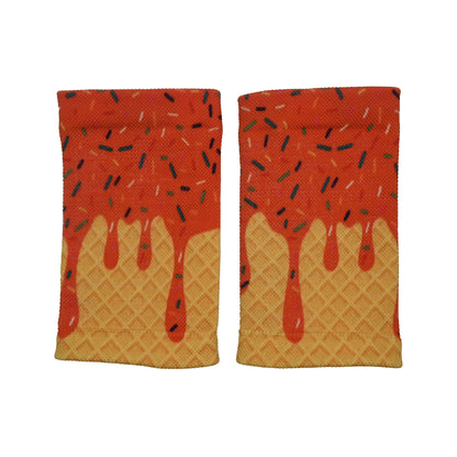 Orange Ice Cream Wrist Support Sleeves